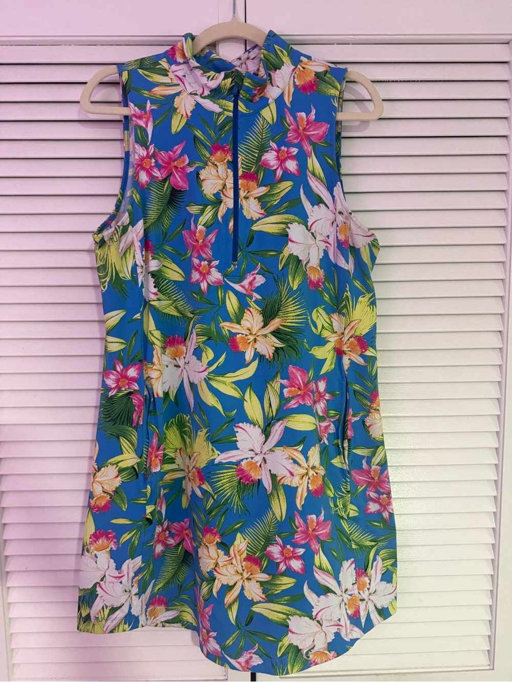 Tommy Bahama Blue Tropical Floral Sleeveless One-Piece